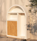 La commode Santorini Chic Arch avec portes en bois