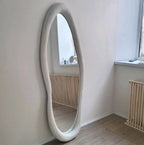 Miroir Amorphe - Longueur totale - Couleurs : Blanc ou Noir