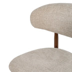 Chaise de salle à manger nordique en BOIS noyer BLOOM taupe
