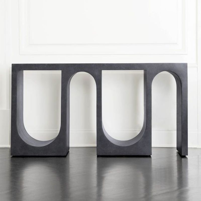 Console Minimaliste en Bois et Tadelakt