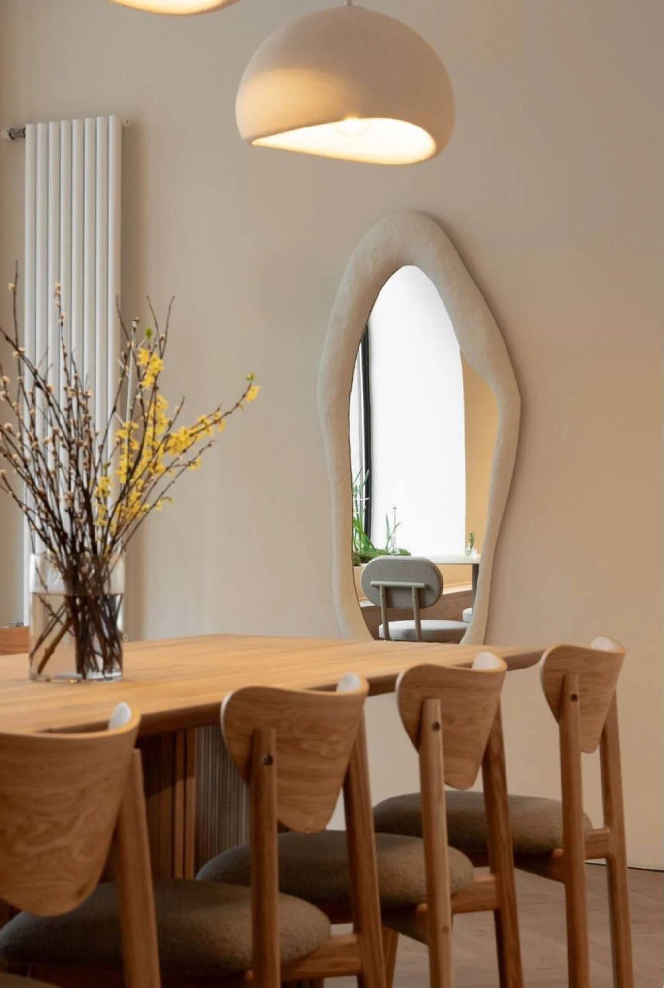 Miroir Amorphe - Longueur totale - Couleurs : Blanc ou Noir