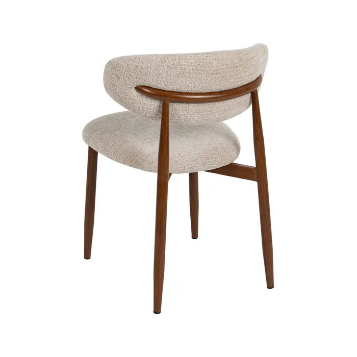 Chaise de salle à manger nordique en BOIS noyer BLOOM taupe