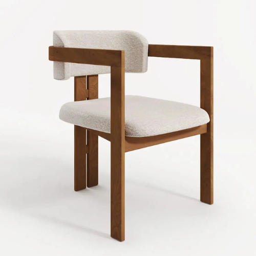 Chaise en Bois Massif et Tissu – Élégance Contemporaine et Confort ...