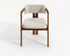 Chaise en Bois Massif et Tissu – Élégance Contemporaine et Confort