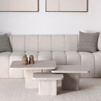 Trio de Tables Basses Solara en Travertin