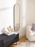 Miroir Mural Ovale Noir