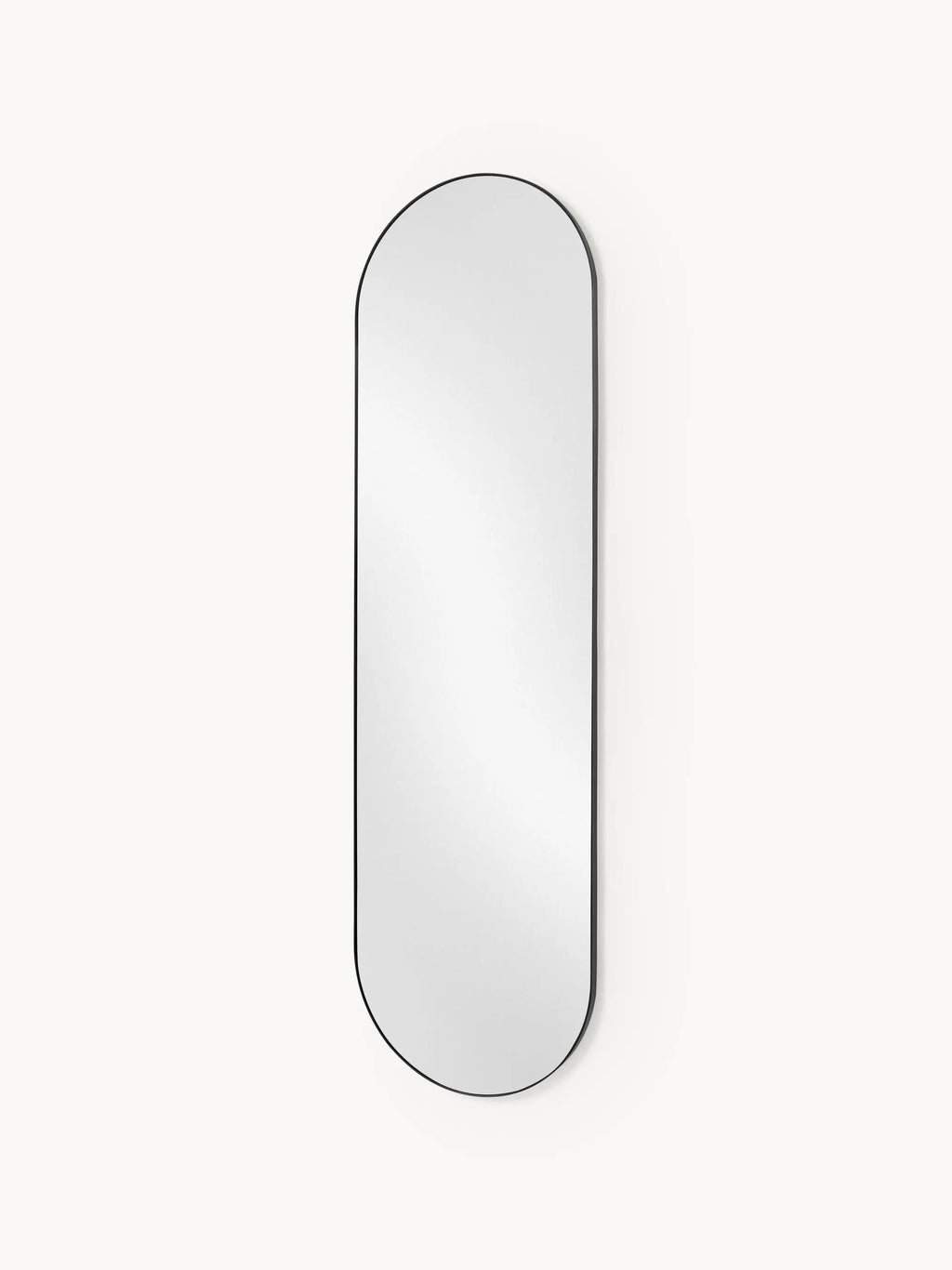 Miroir Mural Ovale Noir