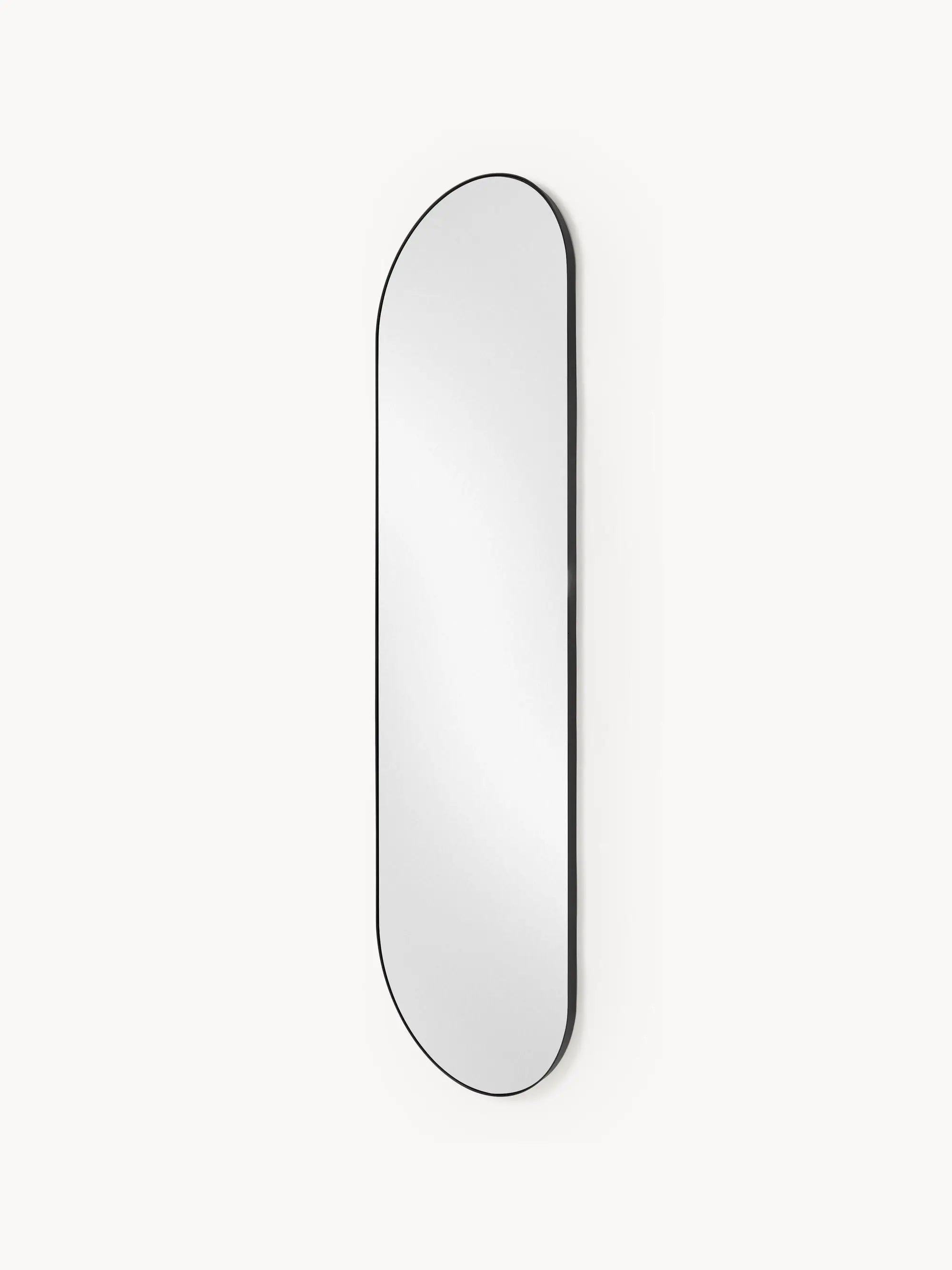 Miroir Mural Ovale Noir